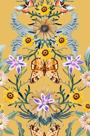 花卉印花华亿平台图片