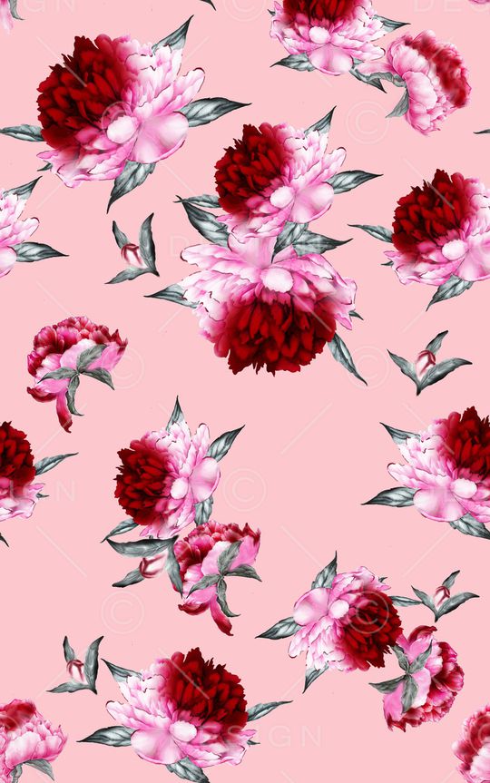 水彩花卉印花华亿平台图片