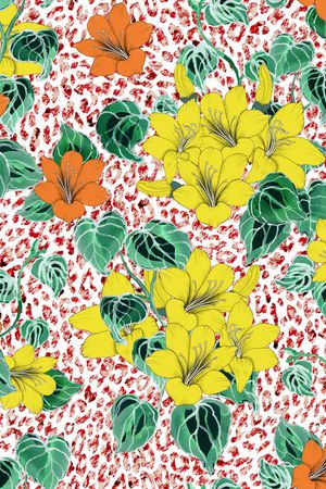 花卉印花华亿平台图片