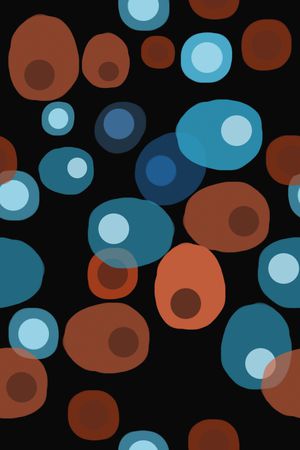 圆圈与波点印花华亿平台图片