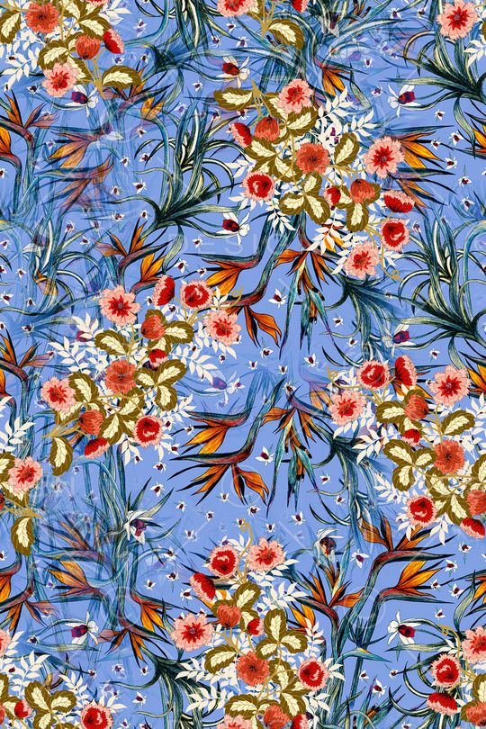 花卉印花华亿平台图片