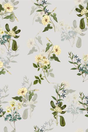 清爽底花卉印花华亿平台图片