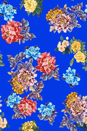 花卉印花华亿平台图片