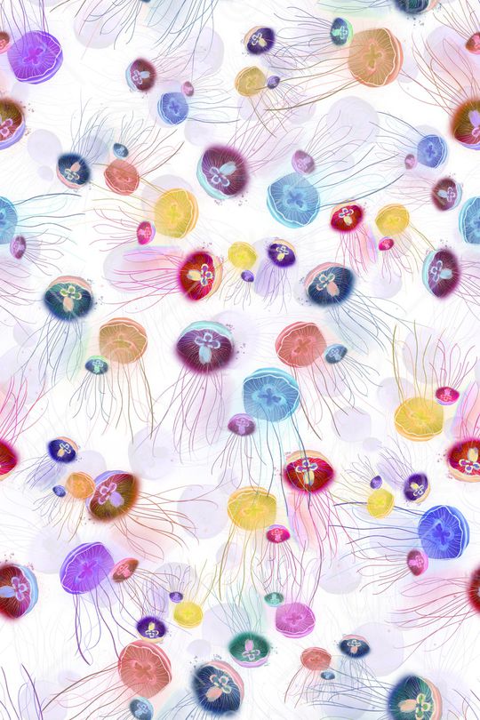 水母印花华亿平台图片