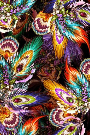 抽象印花华亿平台图片