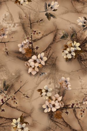 树枝印花华亿平台图片