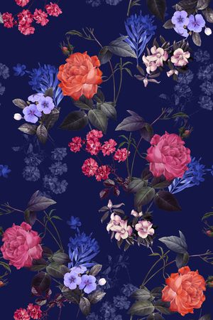 花卉印花华亿平台图片