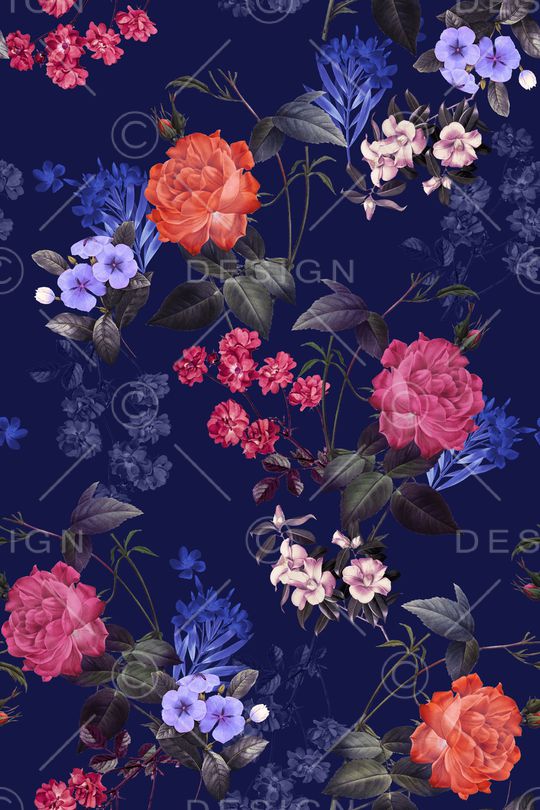 花卉印花华亿平台图片