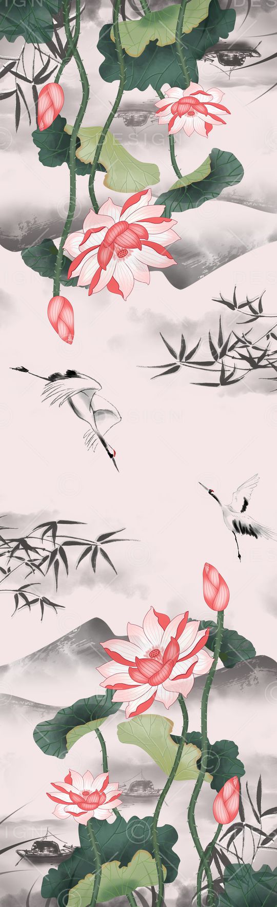 仙鹤印花华亿平台图片