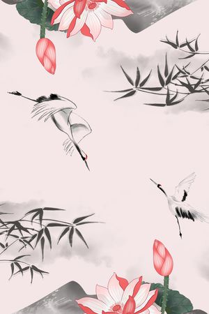 仙鹤印花华亿平台图片