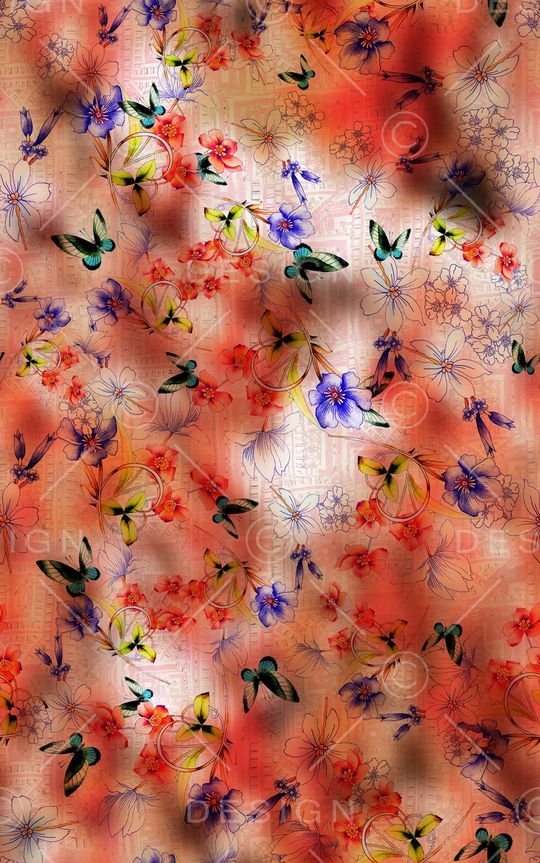 花卉印花华亿平台图片