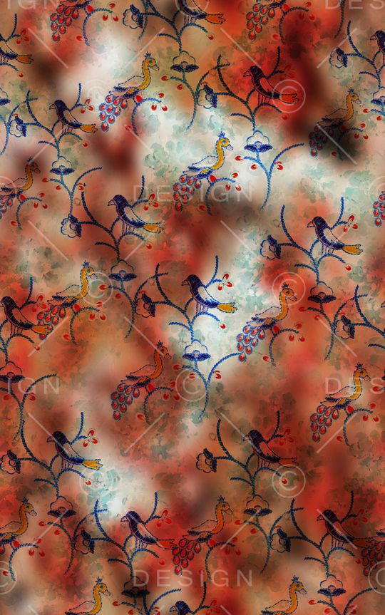 花卉印花华亿平台图片