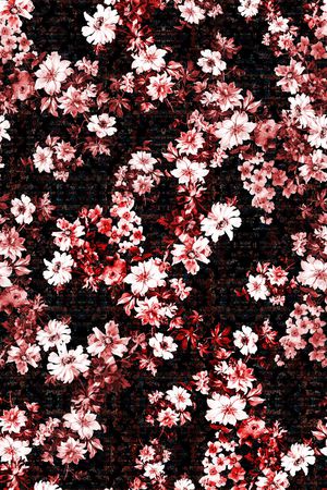 水彩花卉印花华亿平台图片