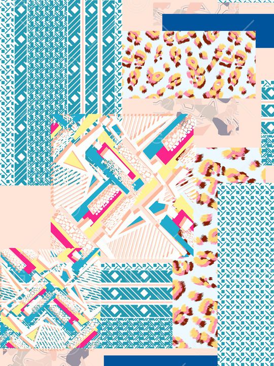 几何印花华亿平台图片