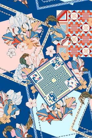 几何印花华亿平台图片