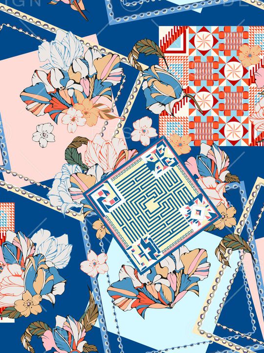 几何印花华亿平台图片