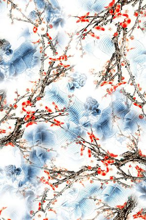 花卉印花华亿平台图片