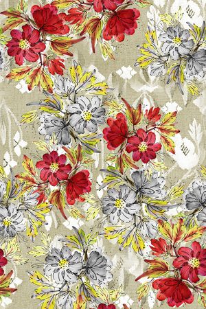 花卉印花华亿平台图片