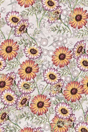 花卉印花华亿平台图片