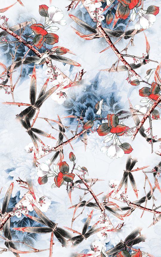 花卉印花华亿平台图片