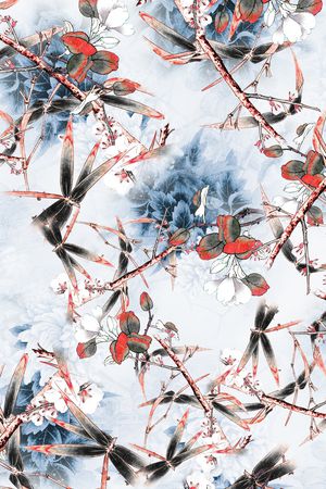 花卉印花华亿平台图片