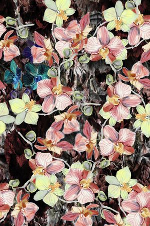 花卉印花华亿平台图片