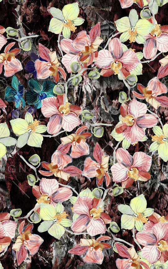 花卉印花华亿平台图片