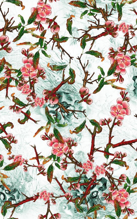 花卉印花华亿平台图片