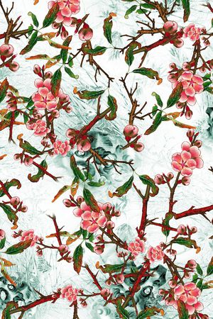 花卉印花华亿平台图片