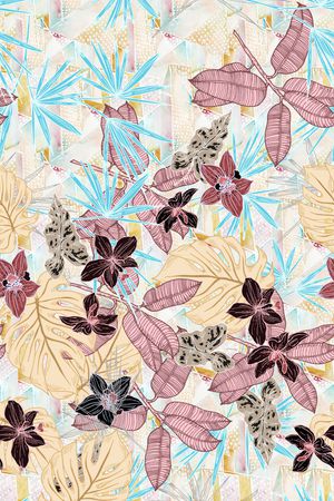 花卉印花华亿平台图片