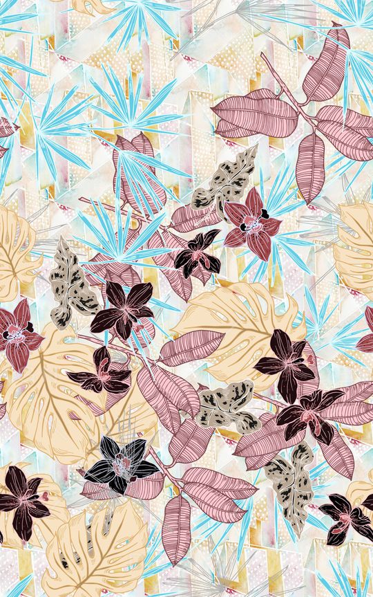 花卉印花华亿平台图片