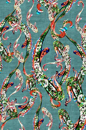 佩斯利印花华亿平台图片