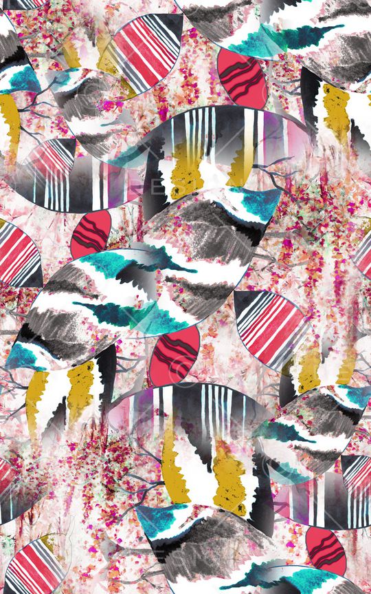 抽象印花华亿平台图片