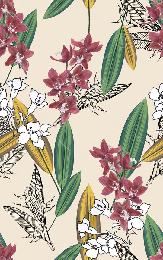 花卉印花华亿平台图片