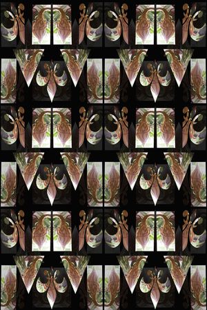 几何花卉印花华亿平台图片