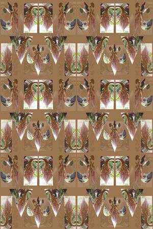 几何花卉印花华亿平台图片