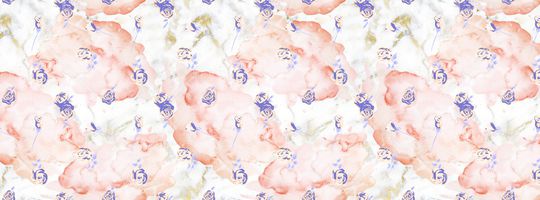 水彩花卉印花华亿平台图片