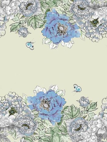 牡丹印花华亿平台图片