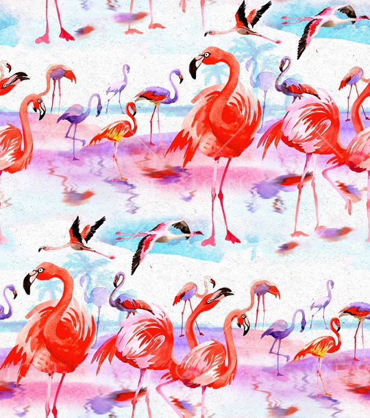 火烈鸟印花华亿平台图片