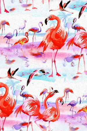 火烈鸟印花华亿平台图片