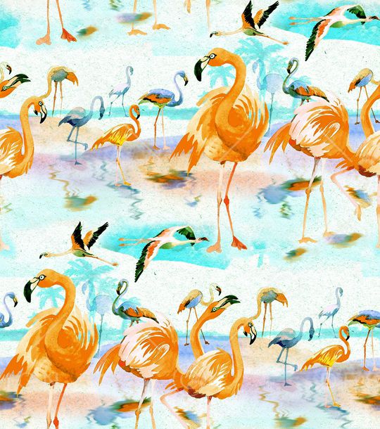 火烈鸟印花华亿平台图片