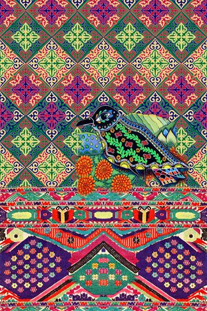 复古印花华亿平台图片