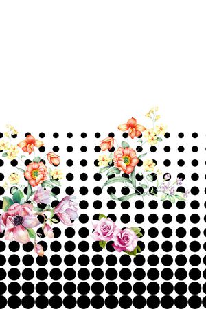 水彩花卉印花华亿平台图片