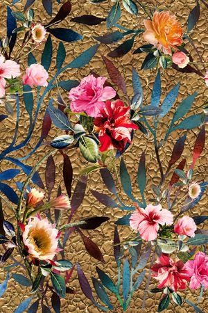 春夏华亿平台印花华亿平台图片