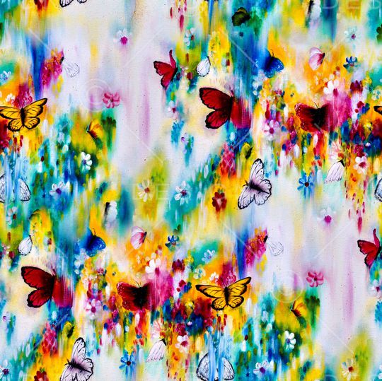 手绘玫瑰印花华亿平台图片