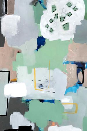 手绘几何印花华亿平台图片