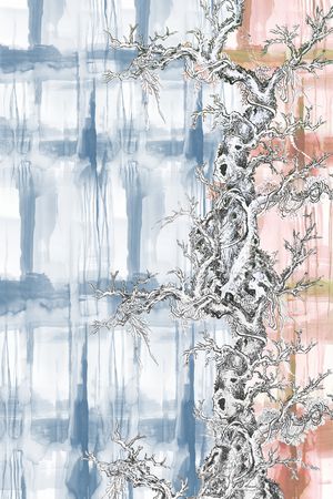 树枝印花华亿平台图片