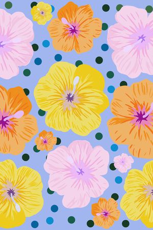 抽象花卉印花华亿平台图片