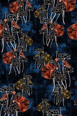 花卉印花华亿平台图片