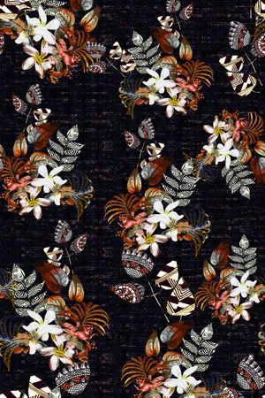 花卉印花华亿平台图片